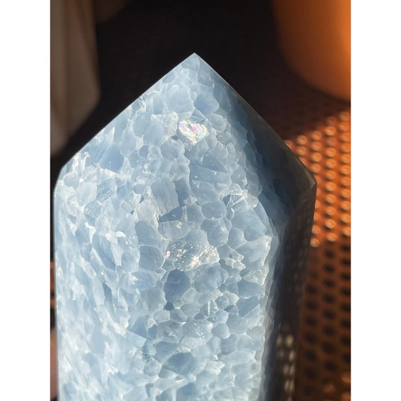 Blue Calcite Tower | Large Blue Calcite Tower - Picture 4 of 8